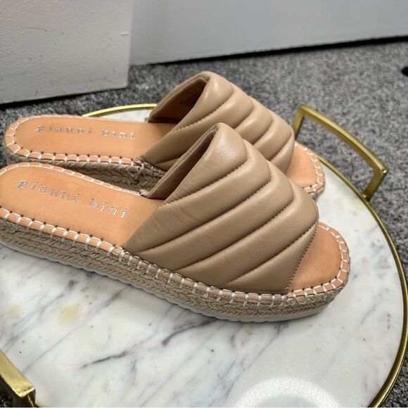 Sz 9M Gianni Bini Evert Leather Flatform Sandals NWOT $79 MSRP - Picture 6 of 11